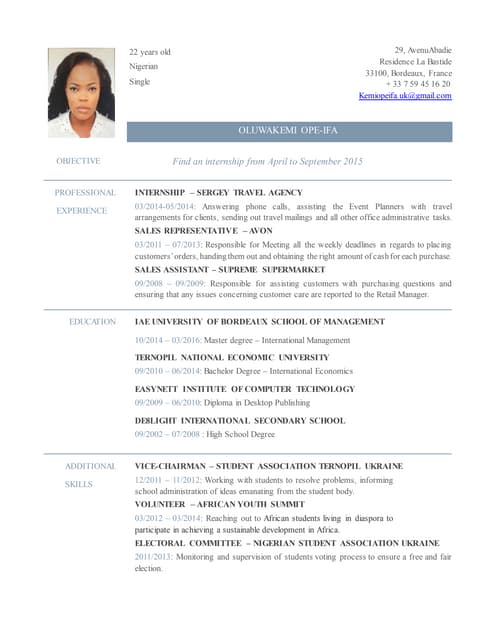 CV anglais | PDF