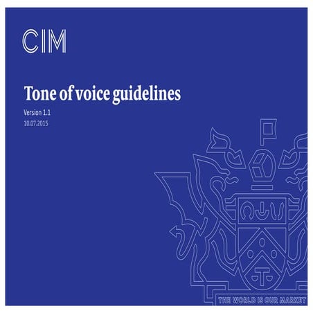 Tone of voice guidelines