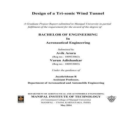 Final Report Wind Tunnel
