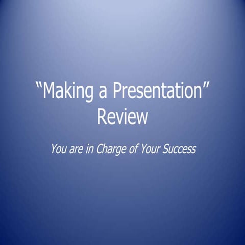 Sample Basic Presentations Class