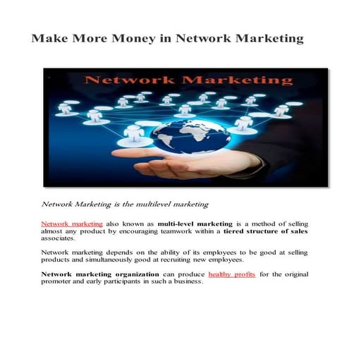 7 easy ways to make more money in network marketing 1