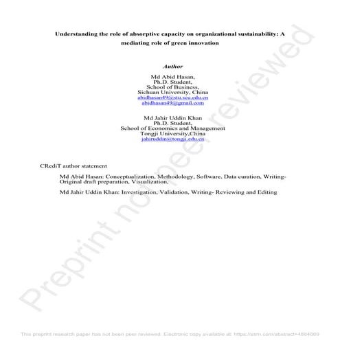 Absorptive capacity | PDF