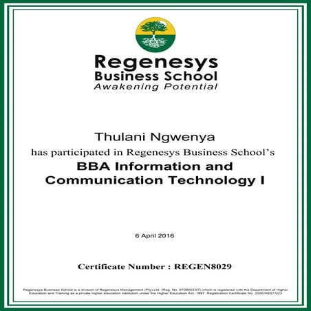 BBA_ICT_BBA_ICT Participation Certificate | PDF