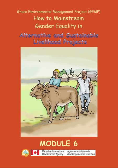 6Gender and Alternative and Sustainable Livelihood Projects