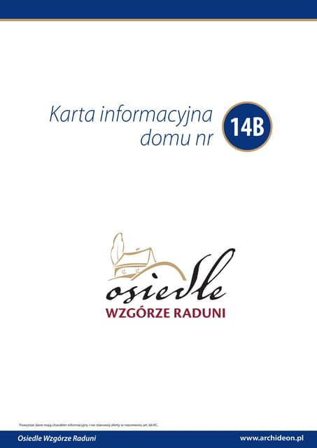 Dom 131 m2 (14B), 4PLEX - Wzgórze Raduni w Straszynie @Archideon