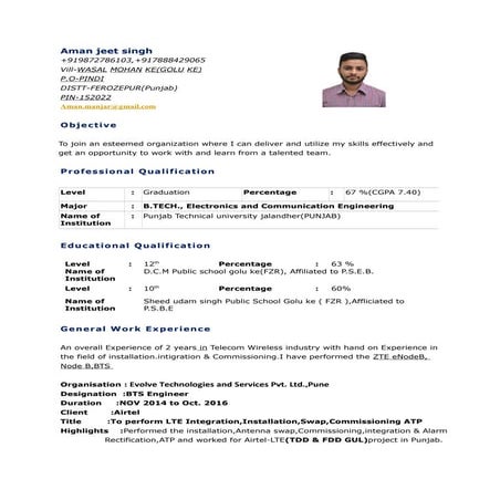 AZIZ UR REHMAN CV | DOCX