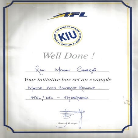 KIU CERTIFICATE | PDF