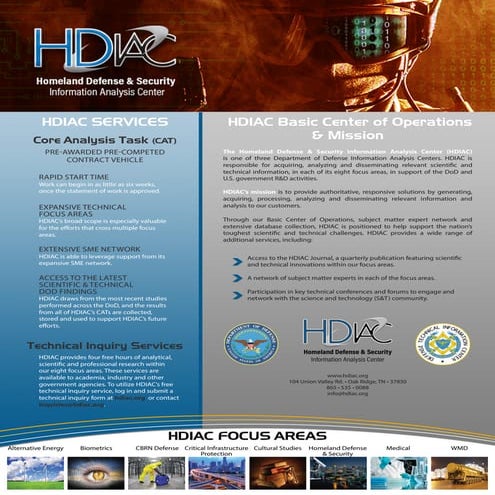 HDIAC Information Sheet
