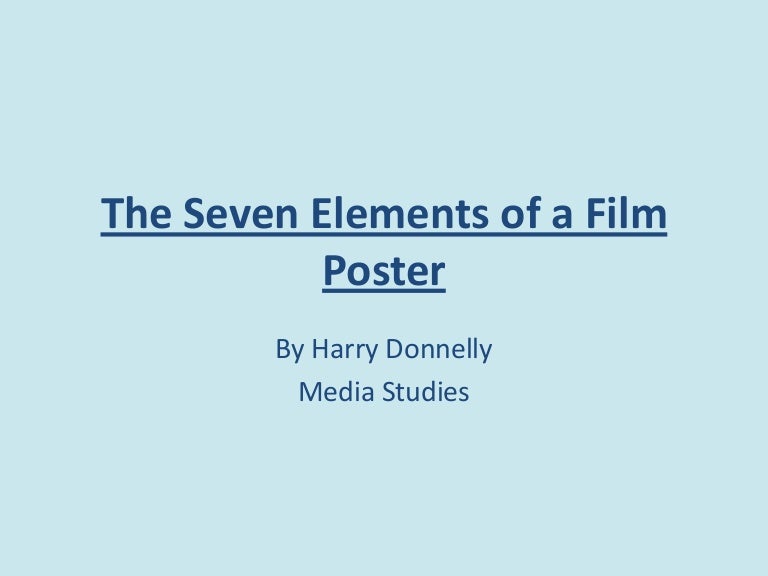 The Seven Elements of a Film Poster