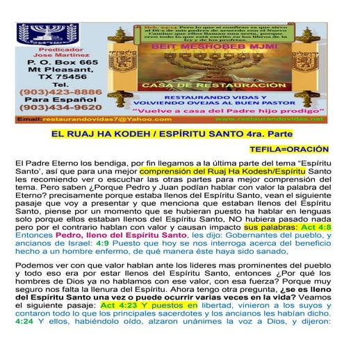 7  el ruaj ha kodesh 7ta. parte