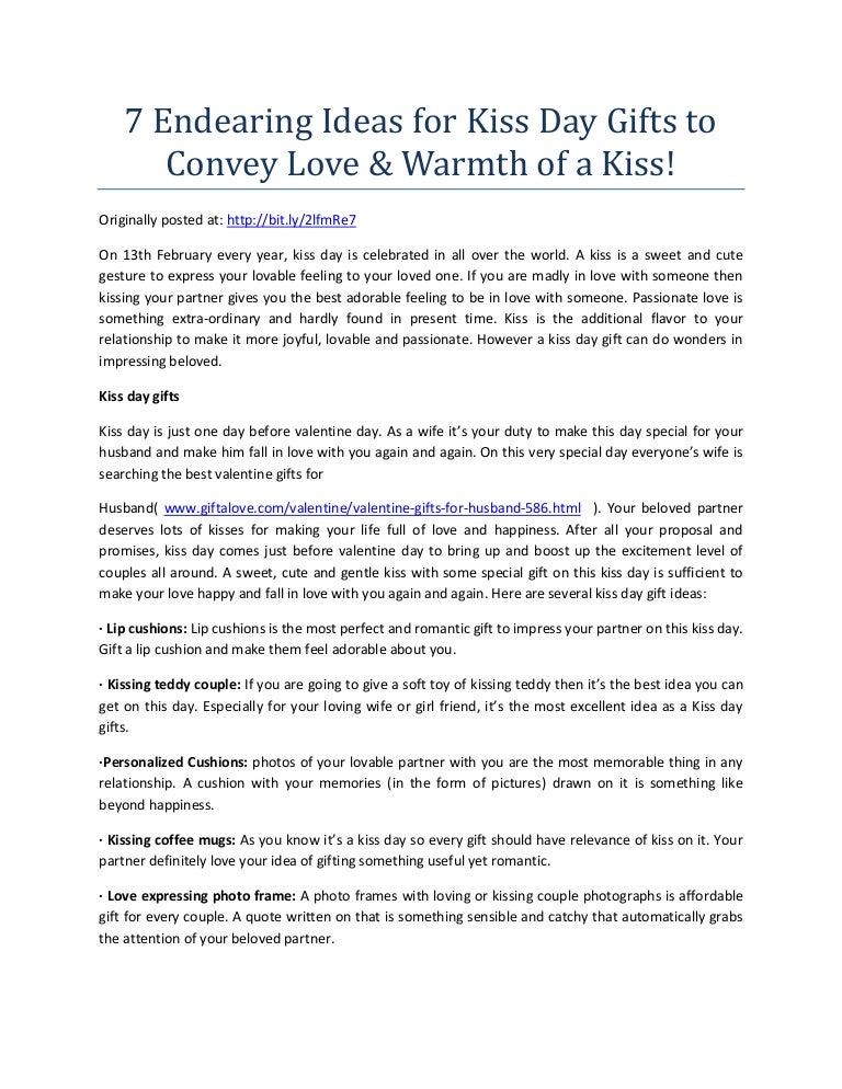 kiss day gifts for him