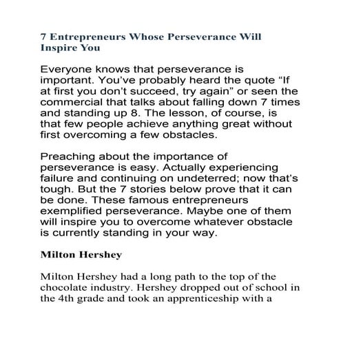 7 entrepreneurs whose perseverance will inspire you