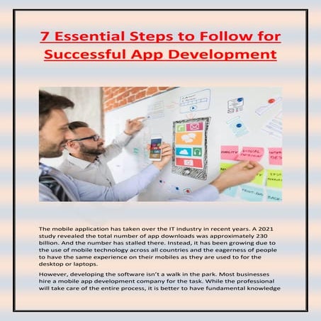 7 Essential Steps to Follow for Successful App Development.