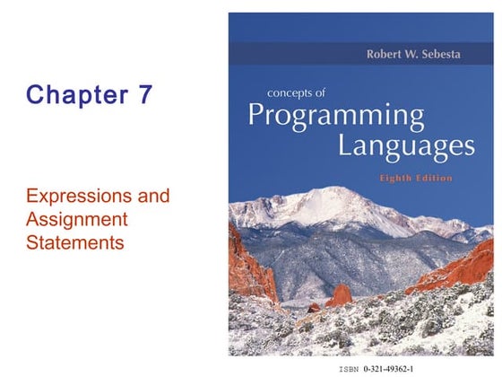 7 expressions and assignment statements