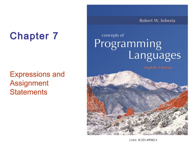 7 expressions and assignment statements