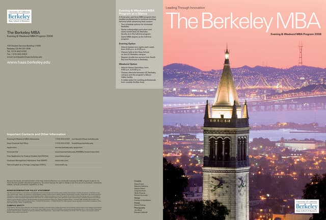 UC Berkeley Haas EWMBA Program Brochure - Page 3