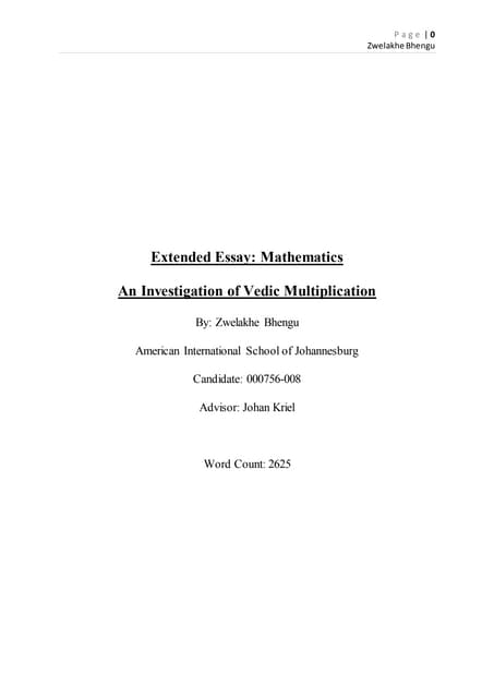 Math extended essay
