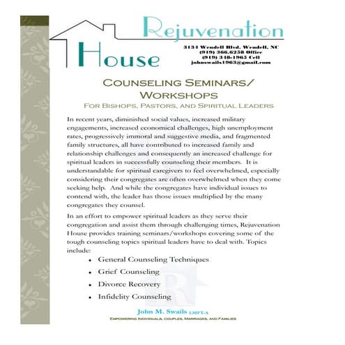 Counseling Workshops Flyer | PDF