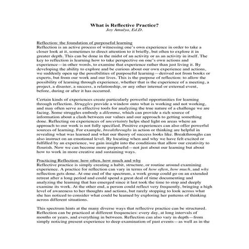 what is reflective practice