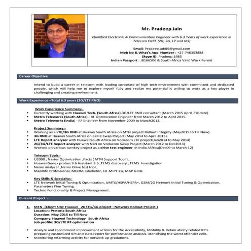 Pradeep Jain-Resume-2016