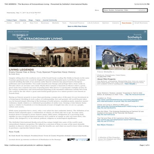 THE ADDRESS : The Business of Extraordinary Living : Presented by Sotheby's I...