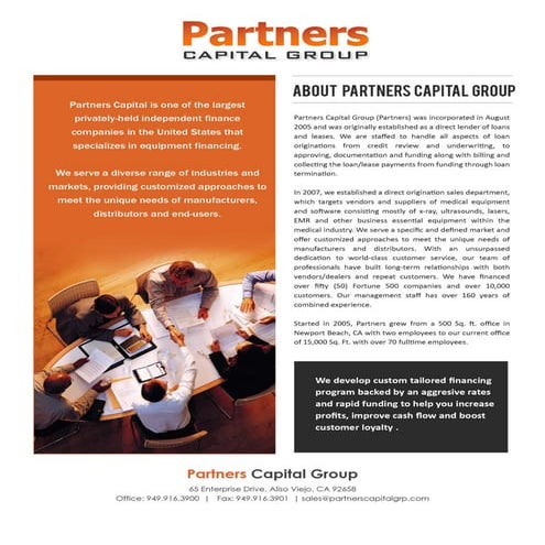 Partners Capital Vendor Presentation