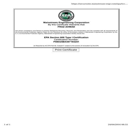 Faraz Certificate Pdf