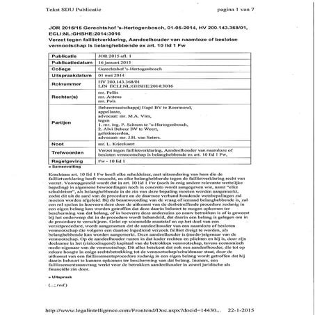 JOR 2015, 15 m.nt. Krieckaert