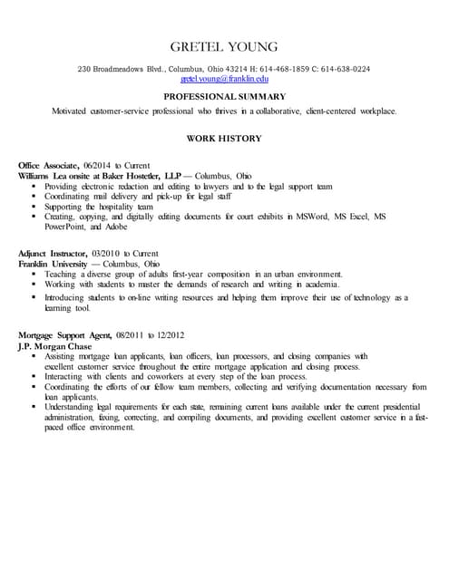 Resume Writing Tips For Young Professionals photo