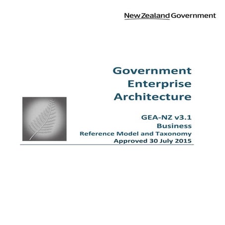 GEA-NZ v3.1 Business Reference Model and Taxonomy