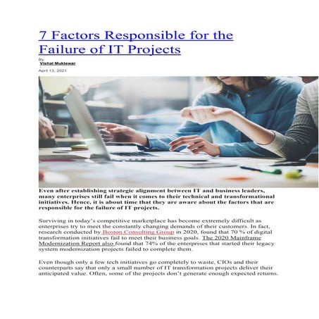 7 factors responsible for the failure of it projects converted (1)