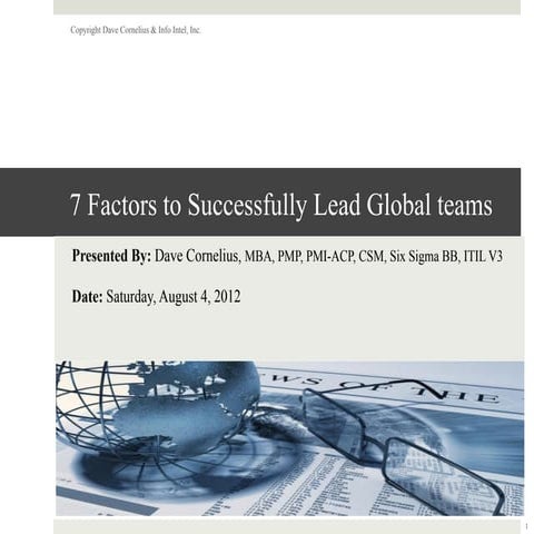 7 Factors to Successfully Lead Global Teams