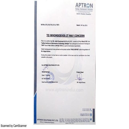 Certificate of Completion PHP with MYSQL | PDF