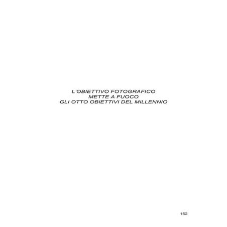 I Millennium Development Goals e la loro_parte fotografica