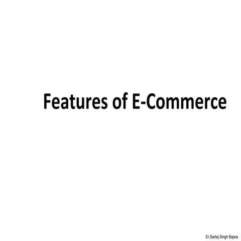 7 features of e commerce