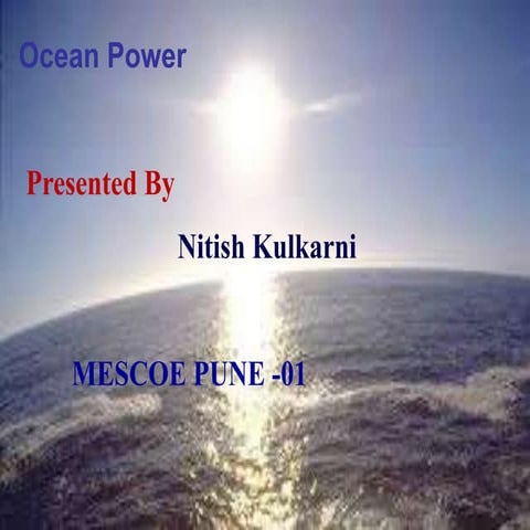OCEAN THERMAL ENERGY CONVERSION