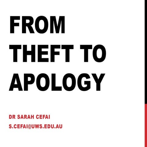 From theft to apology