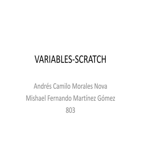 Variables   scratch