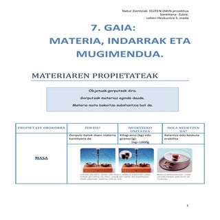 7 gaia materia, indarrak eta mugime...