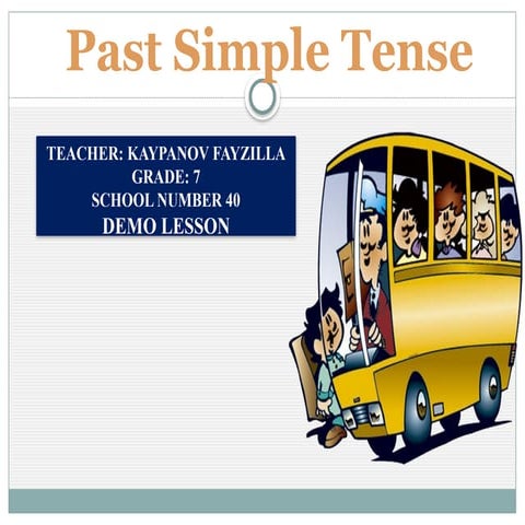 Comprehensive 7th Grade Lesson on Past Simple Tense in English Grammar ...