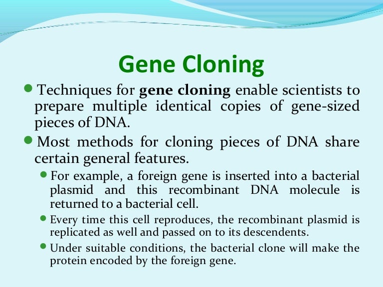 gene cloning principles an technique