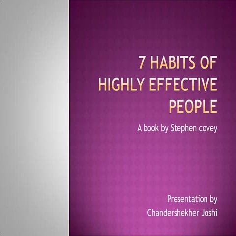 Chandershekher Joshi presentations