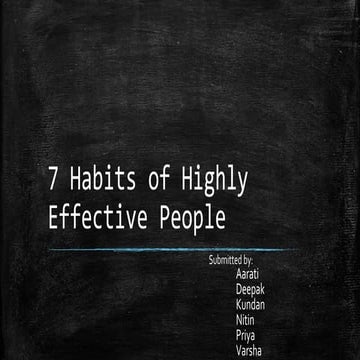 7 habits of highly effective people