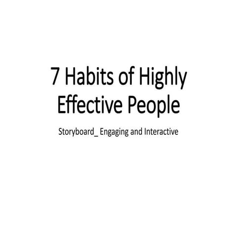 7 habits of highly effective people interactive and engaging
