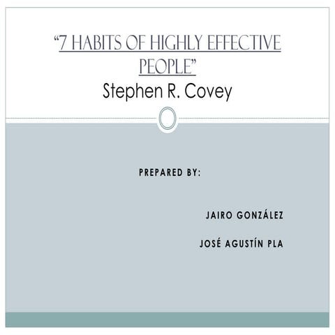 7 habits of highly effective people plus what is a talanted resource