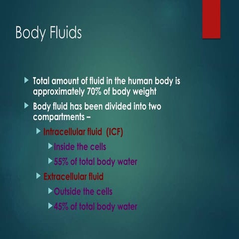 Body Fluids | PPTX