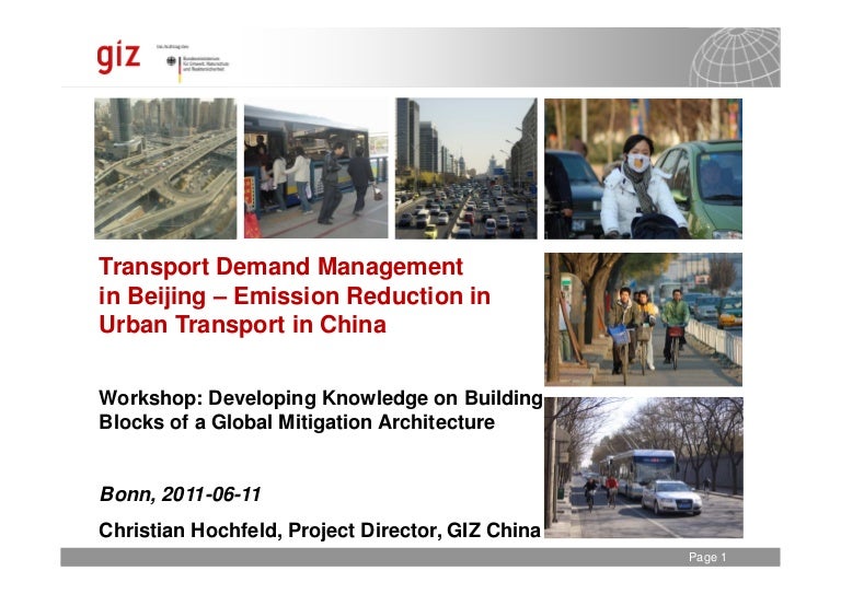 thumbnail of  Transport Demand Management in Beijing - Emission Reduction in Urban Transport in China