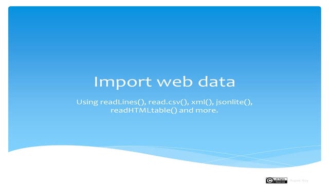 Import web resources using R Studio