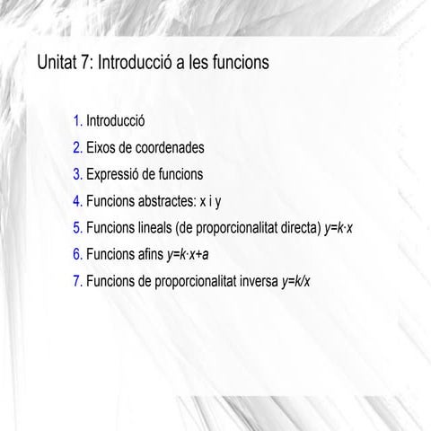 Introducció a les funcions 2n ESO