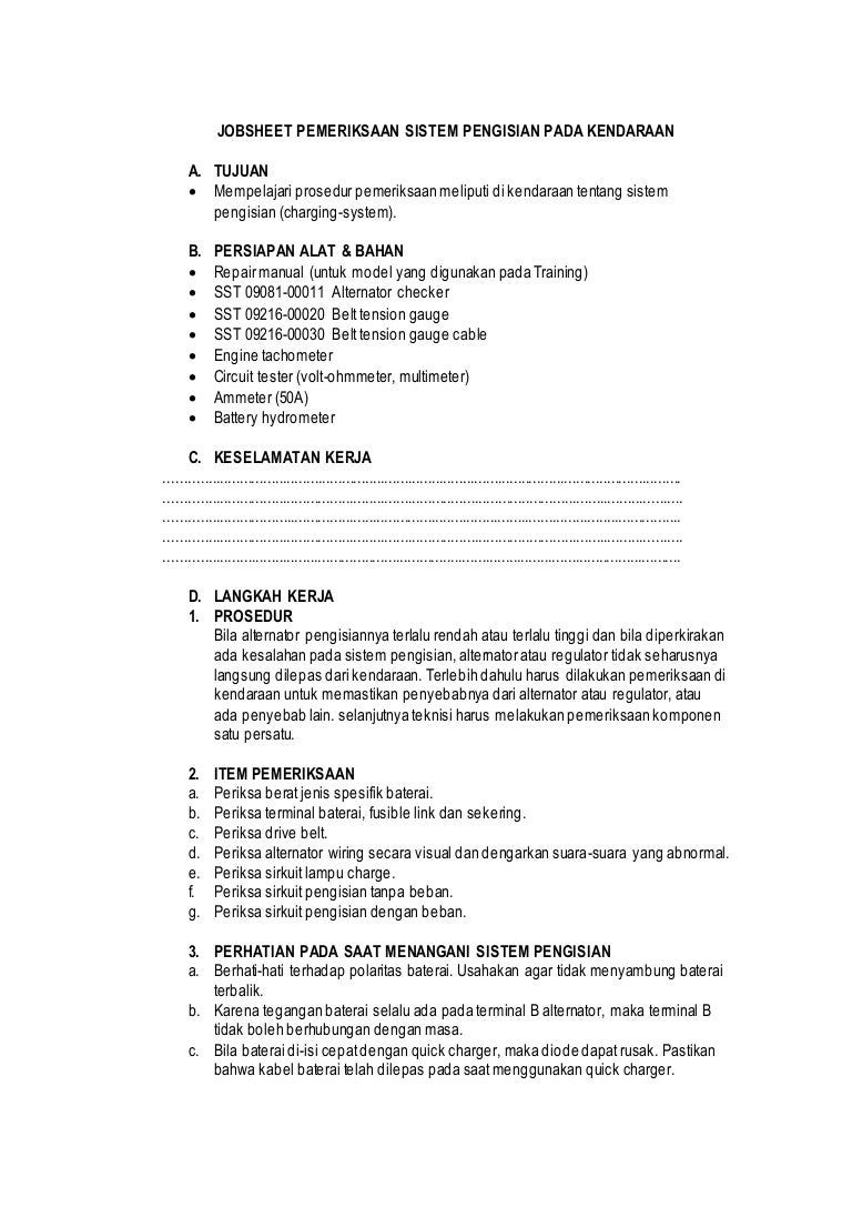 7jobsheetpemeriksaansistempengisianpadakendaraan 141125151551 Conversion Gate02 Thumbnail 4jpgcb1416928960